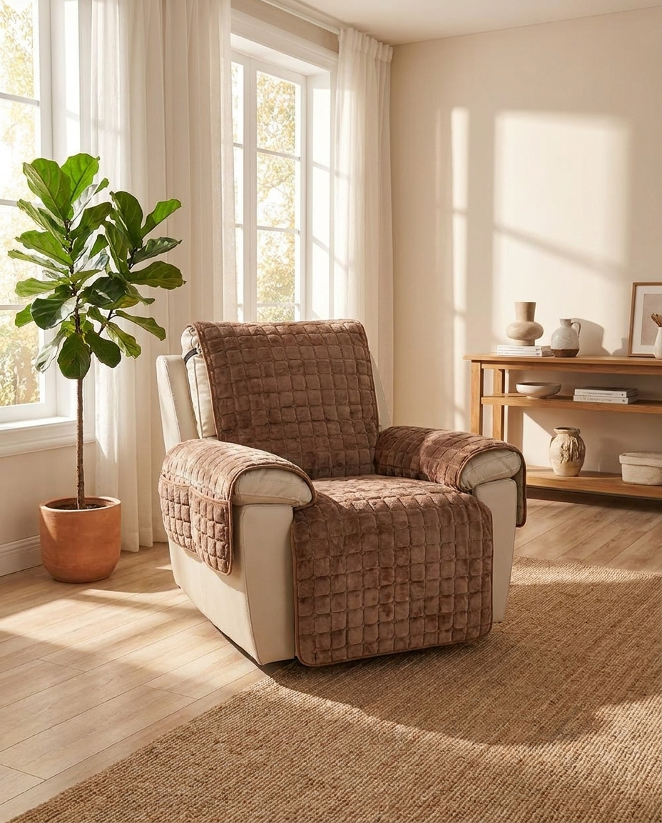 Snug Grid Recliner Cover - wide living room