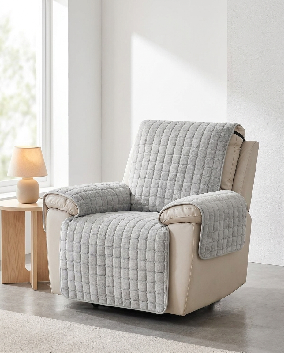 Snug Grid Recliner Cover - Sand