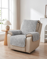 Snug Grid Recliner Cover - Ivory
