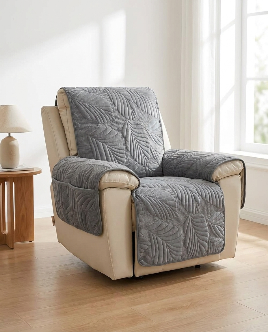 Verdant Leaf Pattern Recliner Cover - hero