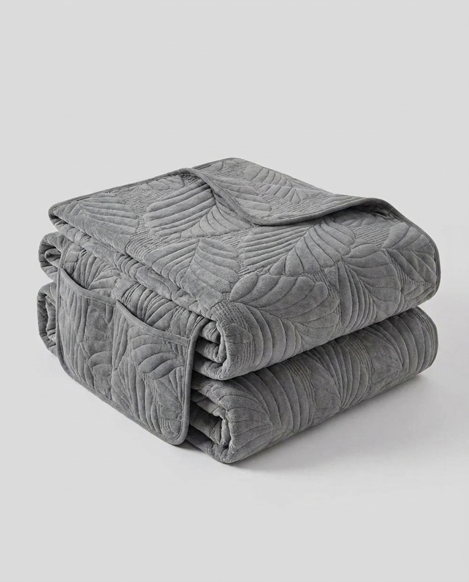 Verdant Leaf Pattern Recliner Cover - folded studio