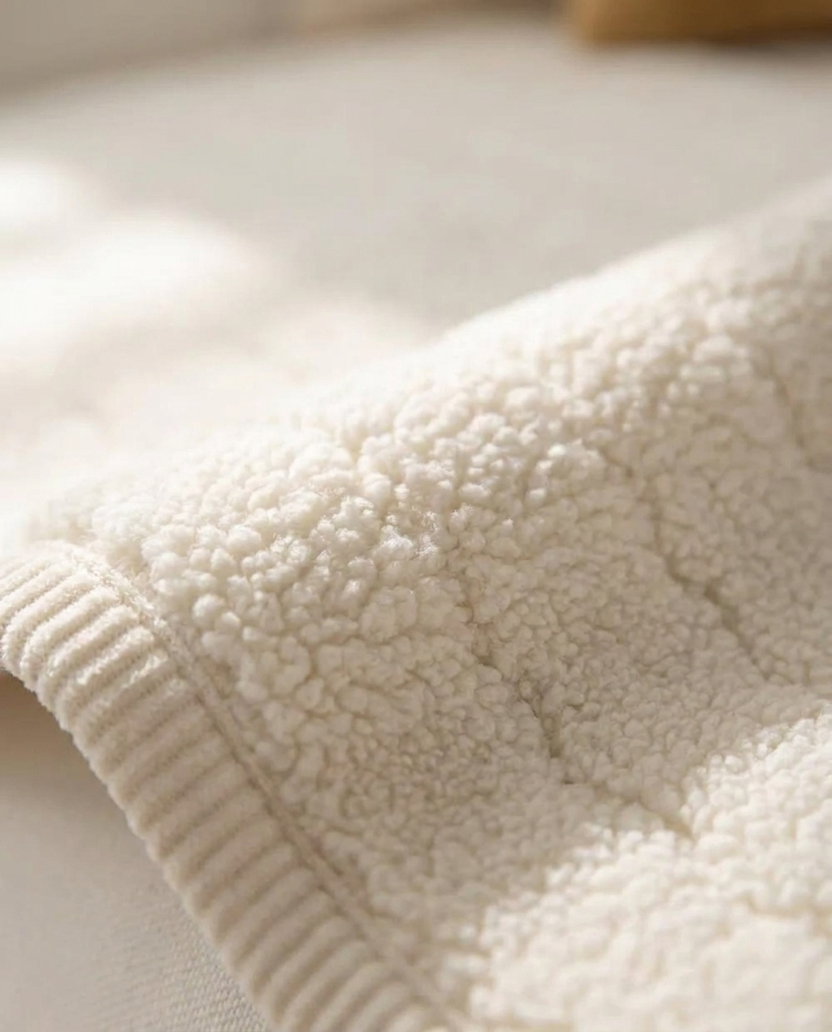 Chic Thick Plush Sofa Cover - texture detail