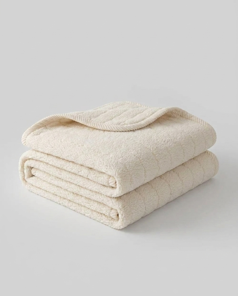 Chic Thick Plush Sofa Cover - folded studio