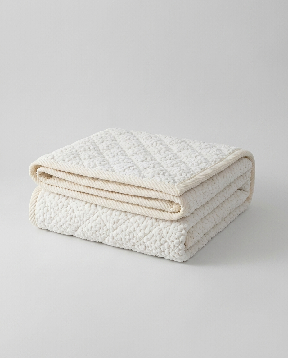 Pet-Proof Textured Quilted Sofa Protector Slipcover - folded studio