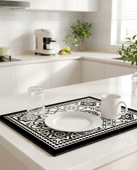 Retro Tile Design Absorbent Coffee Mat - hero