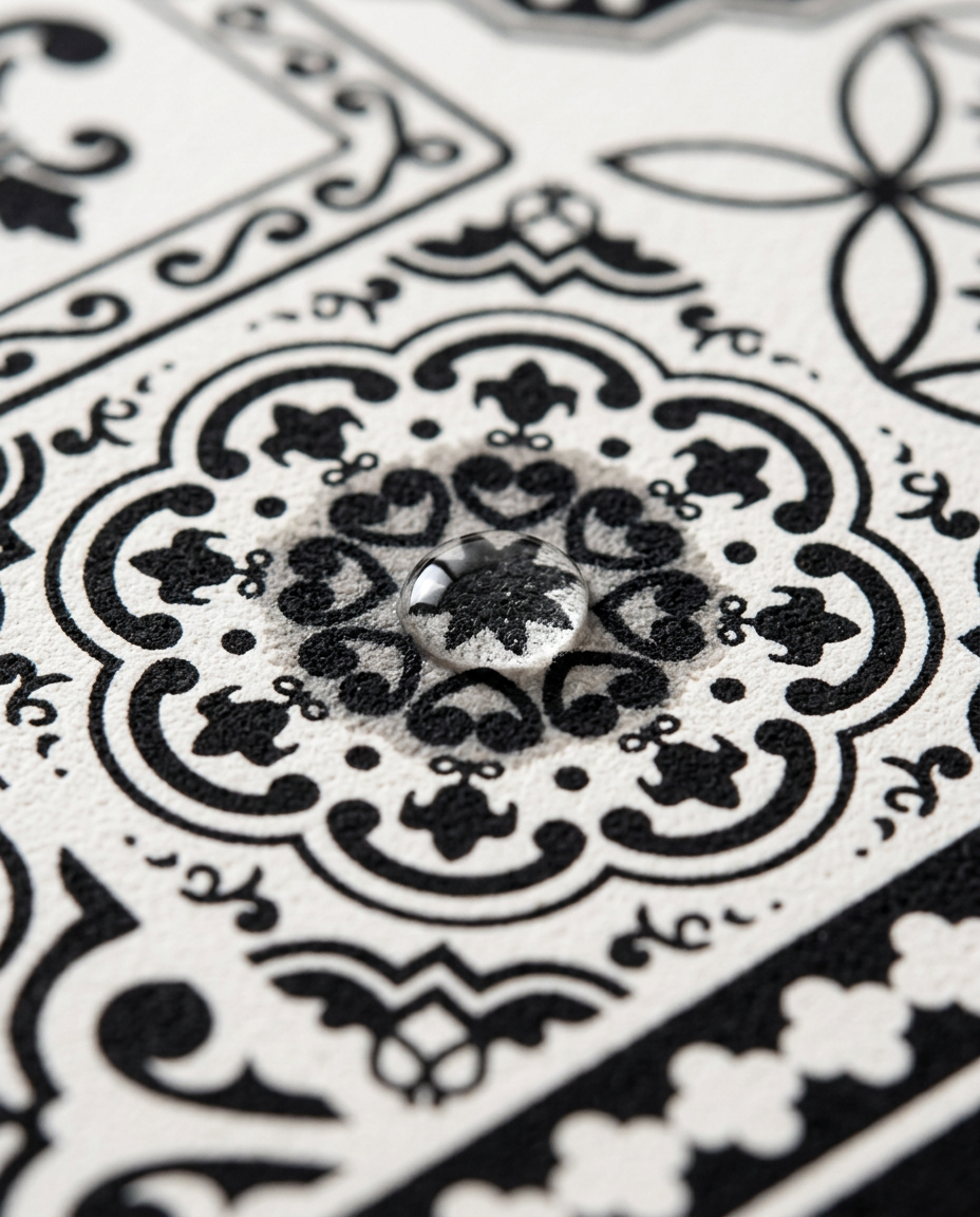 Retro Tile Design Absorbent Coffee Mat - texture detail