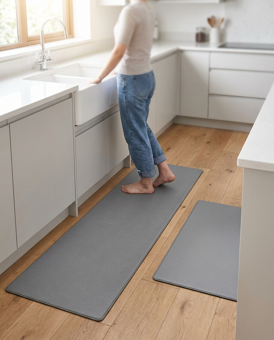 Comfort Kitchen Mat - Light Gray