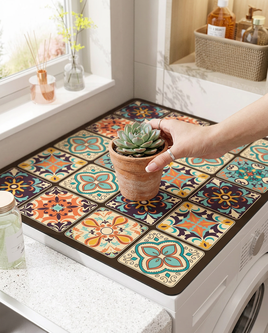 BohoShield Appliance Mat - in use