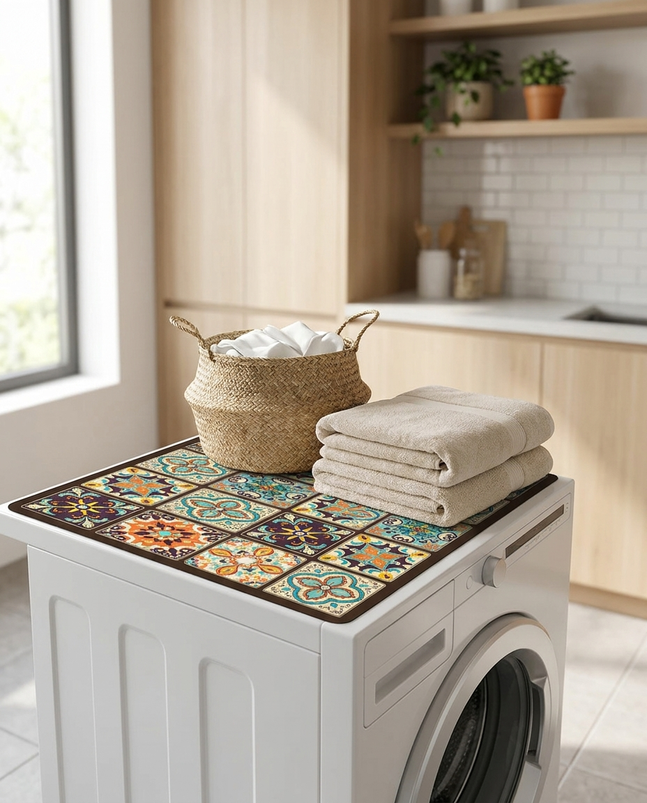 BohoShield Appliance Mat - Blue Plaid