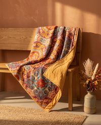 Sunrise Boho Reversible Blanket - hero