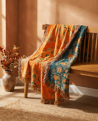 Marigold Reversible Throw Blanket - hero