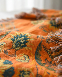 Marigold Reversible Throw Blanket - texture detail