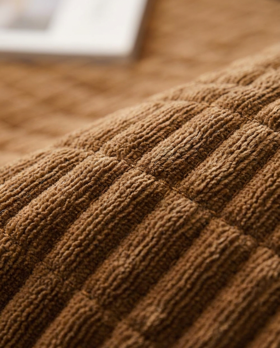Cozy Quilted Couch Cover Protector - texture detail