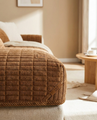Cozy Quilted Couch Cover Protector - fit detail