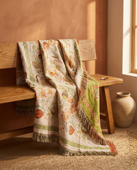 Autumn Leaf Boho Reversible Blanket - hero