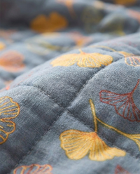 Ginkgo Leaf Throw Blanket - texture detail