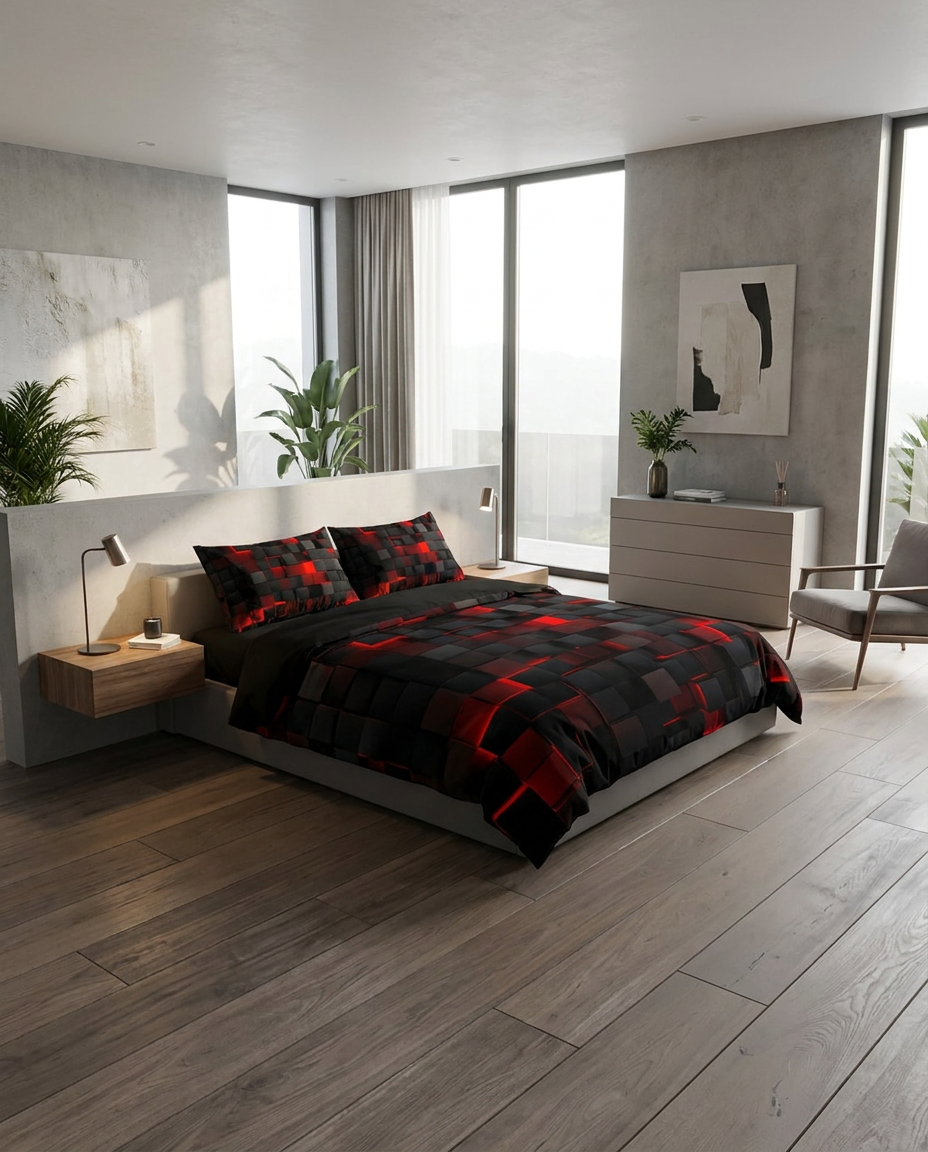 GEOMATRIX Duvet Cover Set - wide bedroom
