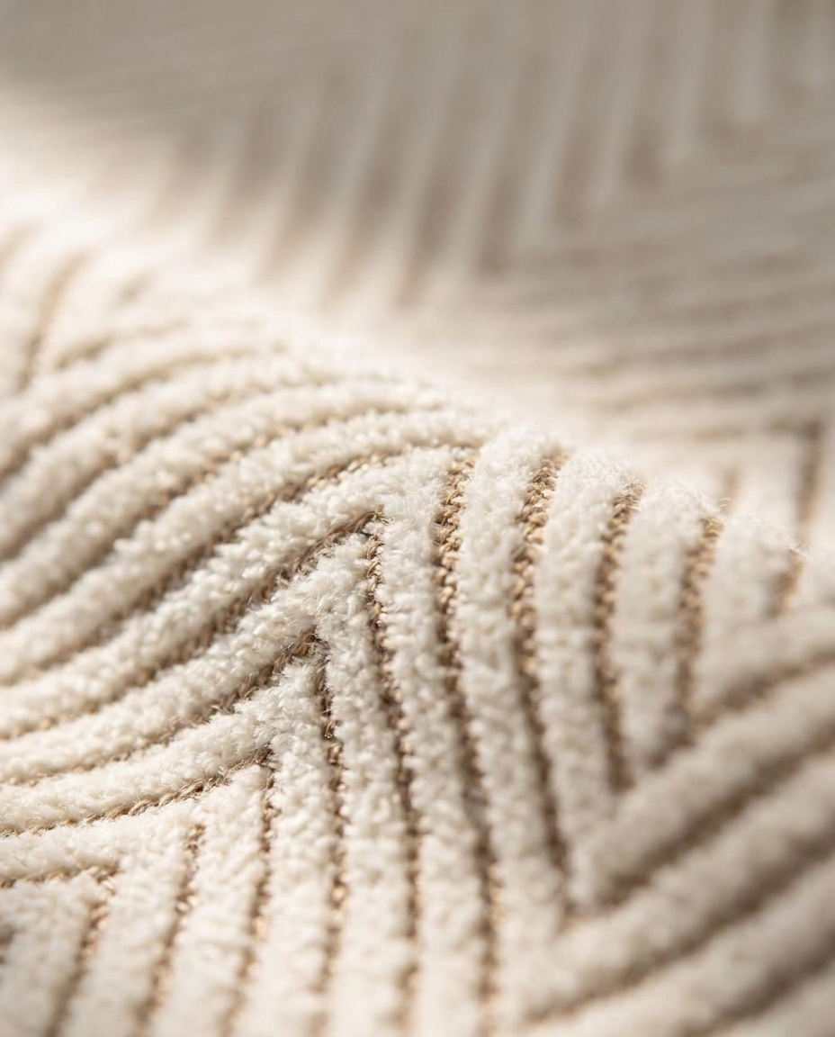 Stripe Herringbone Sofa Cover - texture detail