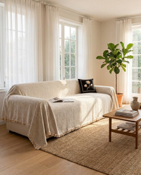 Stripe Herringbone Sofa Cover - wide living room
