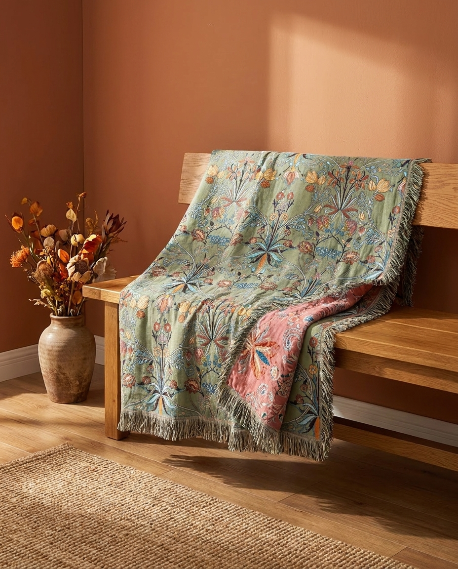 Wild Petal Pure Cotton Reversible Blanket - hero