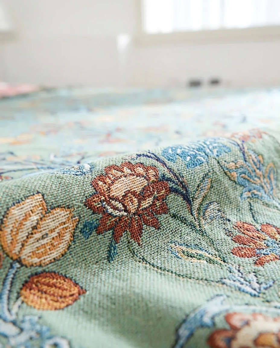 Wild Petal Pure Cotton Reversible Blanket - texture detail