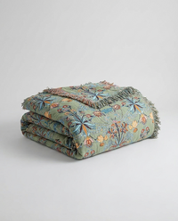 Wild Petal Pure Cotton Reversible Blanket - folded studio