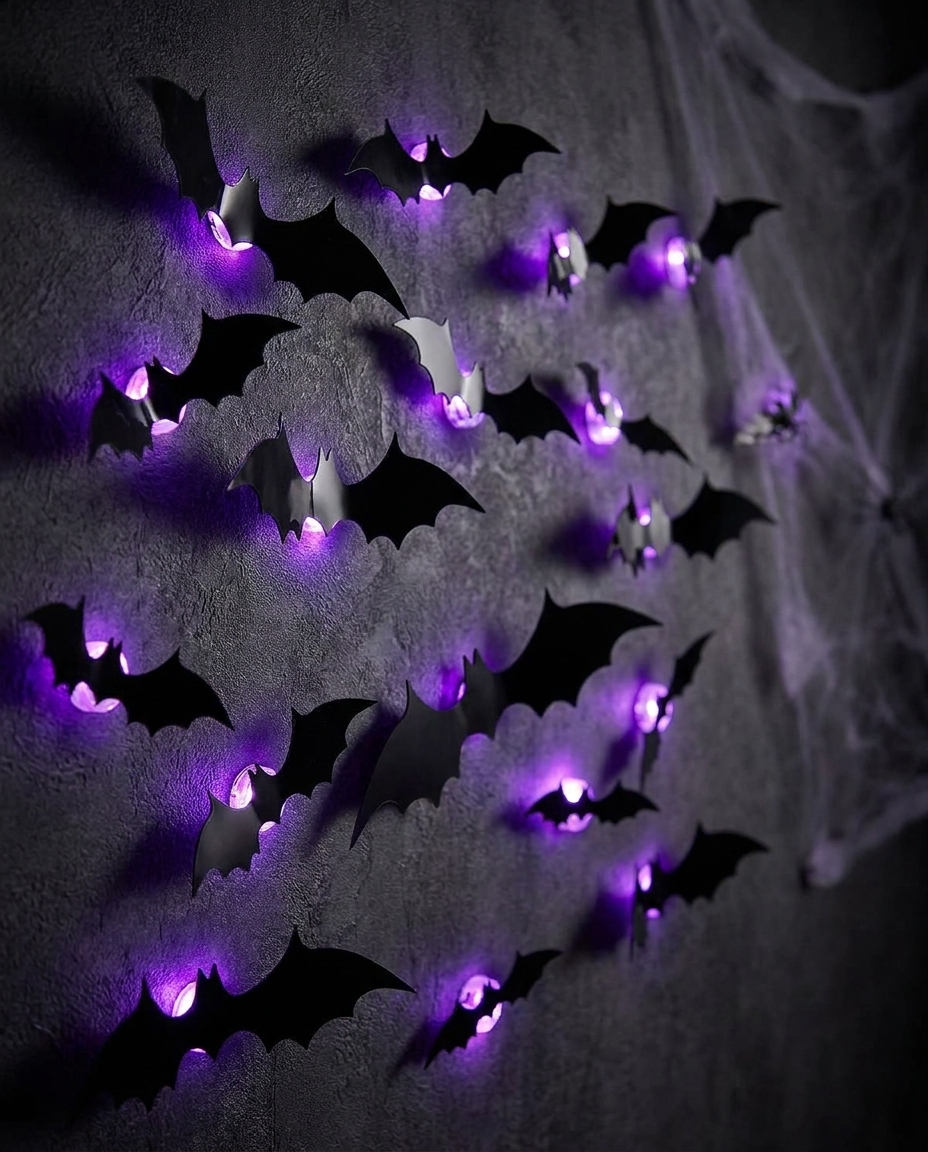 3D Bat Wall Stickers - hero glowing wall
