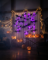 3D Bat Wall Stickers - wide party room