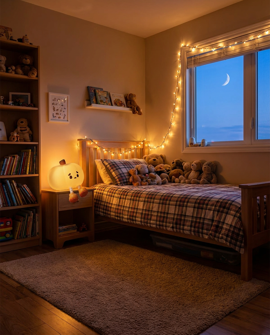 Halloween Night Light - wide bedroom