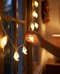 LED Ghost Light String - hanging in use