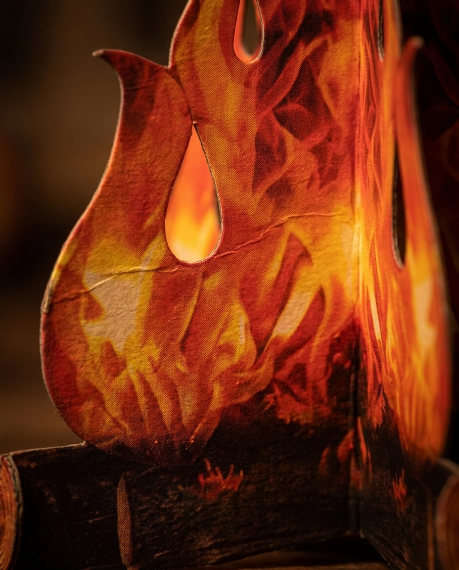 3D Fake Bonfire Centerpiece - texture detail