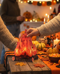 3D Fake Bonfire Centerpiece - in use