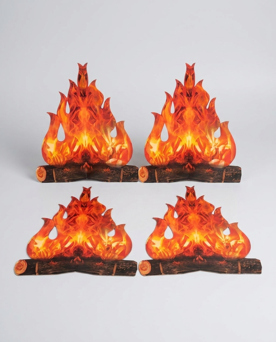 3D Fake Bonfire Centerpiece - studio shot
