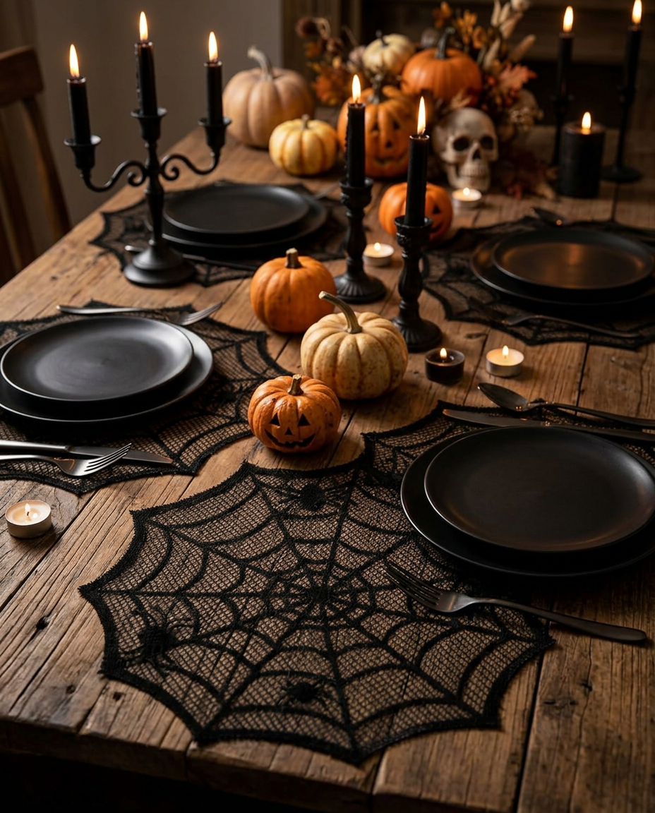 Spiderweb Placemats - hero table setting