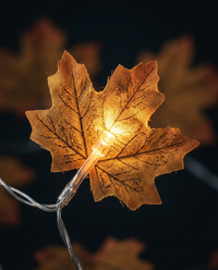 Maple Leaf Lantern Garland - macro detail