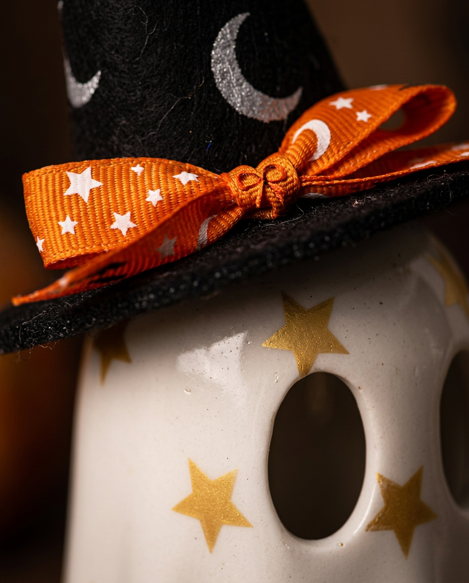 Ghost Lantern Resin Ornament - texture detail