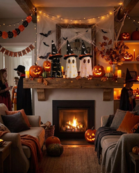 Ghost Lantern Resin Ornament - wide party room