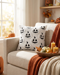 Faux Fleece Pumpkin Cushion Cover - hero