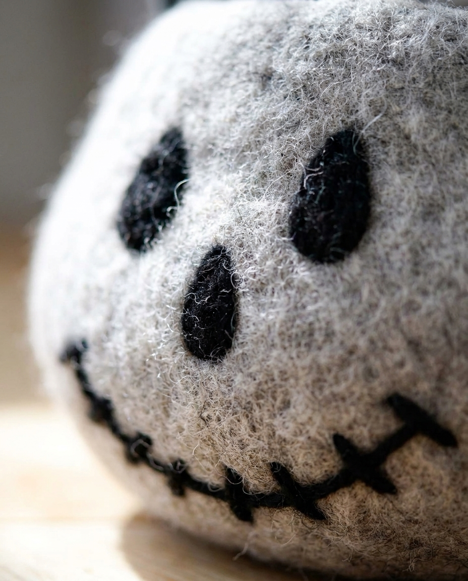 Felt Ghost Grazing Set - texture detail