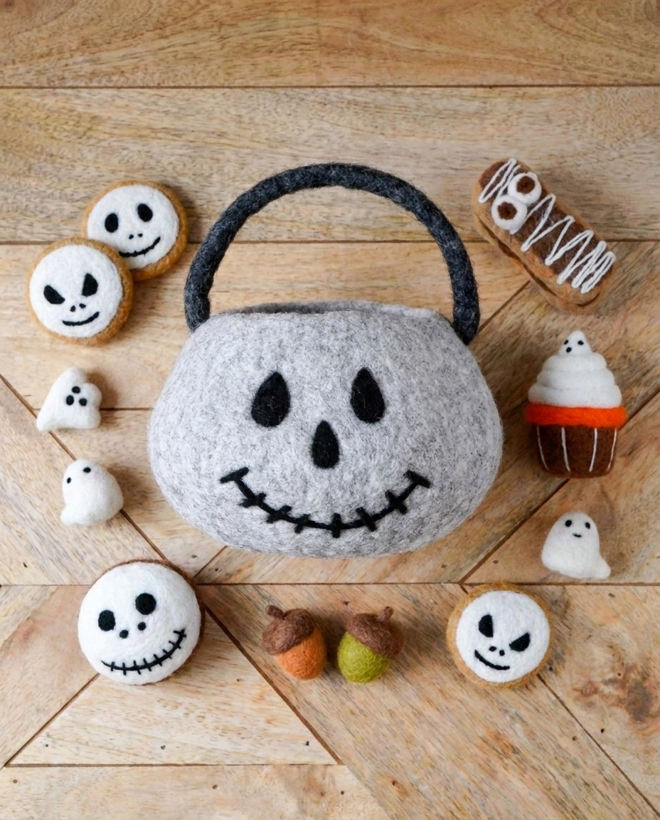 Felt Ghost Grazing Set - flat lay