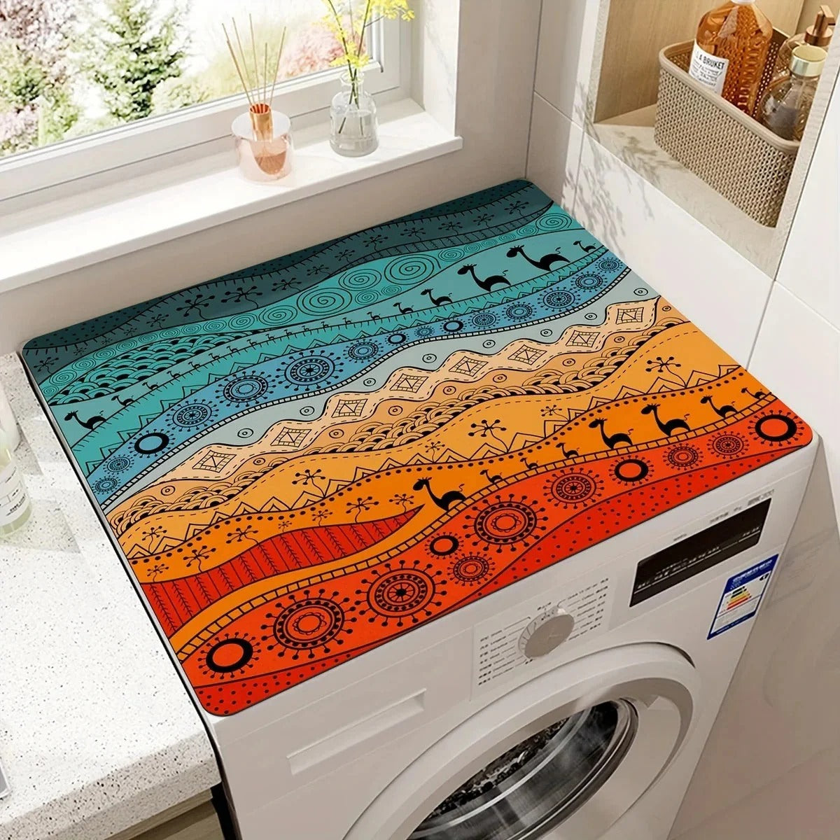 Washing Machine Top Cover Mat - Anti-Slip Appliance Protector