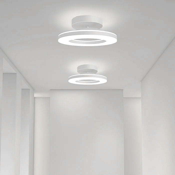 Lyra | Ceiling Light Gold Iron LED Flush Mount for Hallway and Entryway