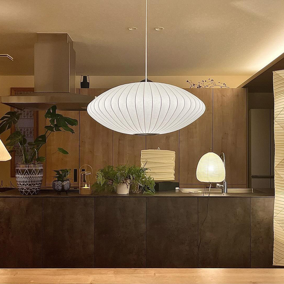 Nyla | Modern Glass Glow Pendant Light Living Room
