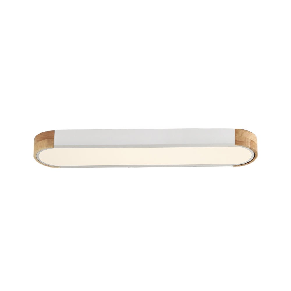 Sylvan | Oval Ceiling Flush Mount LED Wood Accent for Living Room