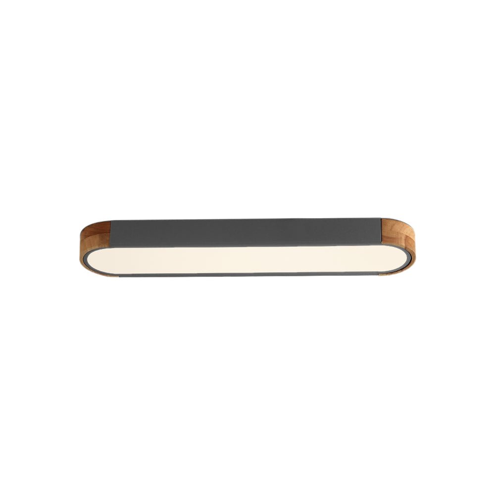 Sylvan | Oval Ceiling Flush Mount LED Wood Accent for Living Room