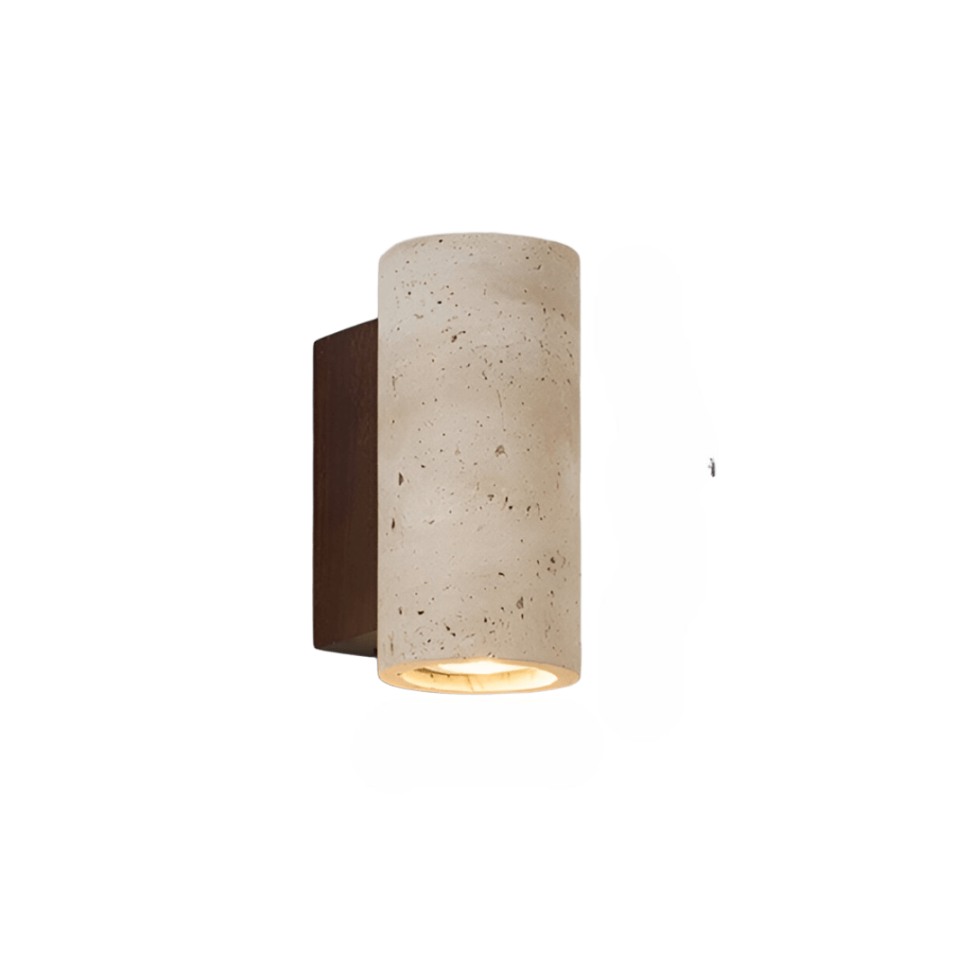Taro | Japandi Stone Wall Light - Travertine