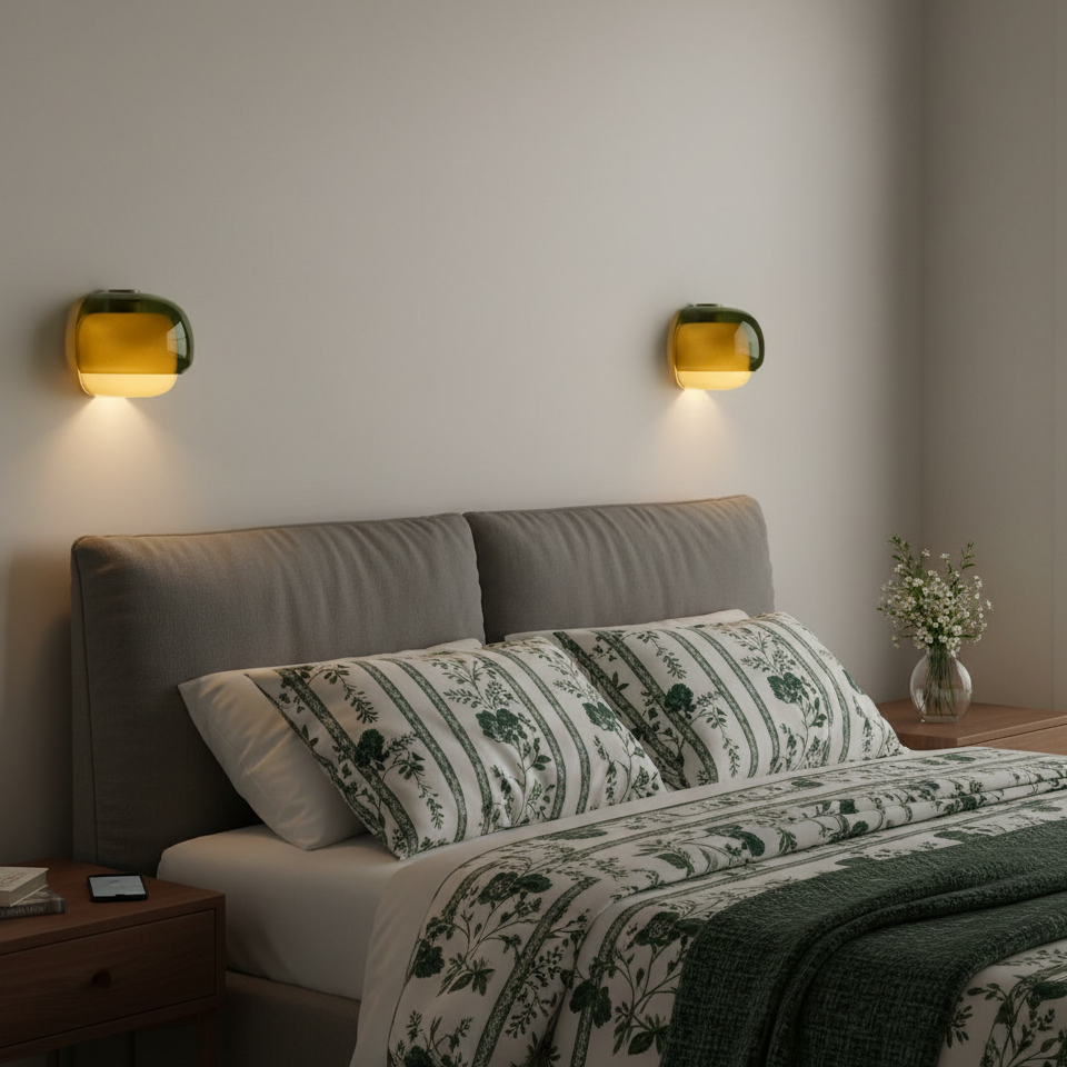 Celeste | Decorative Glass Wall Light Modern Sconce for Bedroom and Living Room