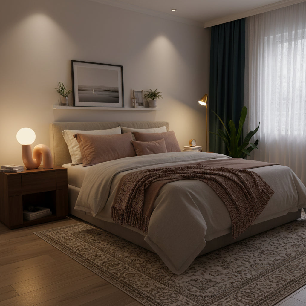 Sola | Decorative Spiral Glass Resin Table Reading Lamp for Bedroom